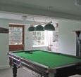 Games room with snooker table