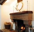 A roaring fire at The Cleeve, Porlock.