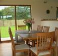 Dining area looks out onto the garden