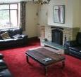 Living room with real log fire