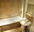 holiday cottage bathroom with underfloor heating