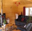 Seating area with woodburner