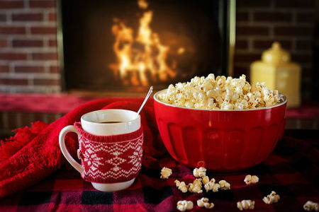 Popcorn by the fire