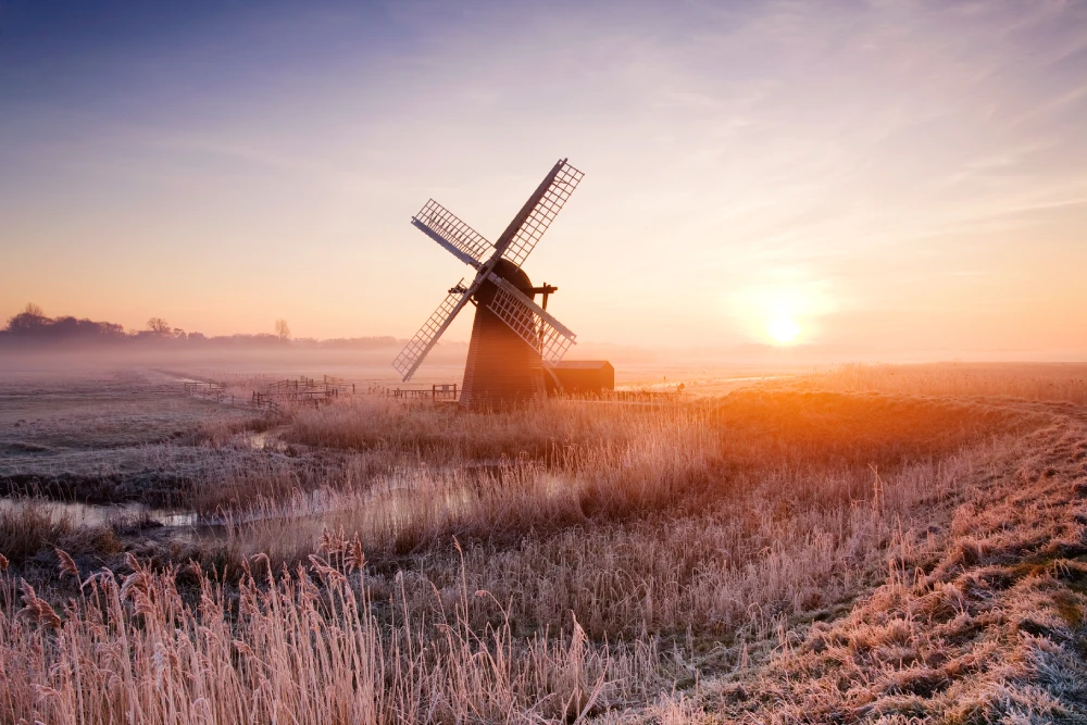 Norfolk Broads in winter time