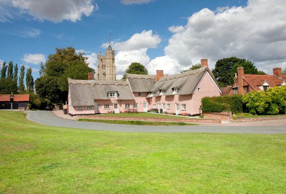 Pretty village of Cavendish in Suffolk